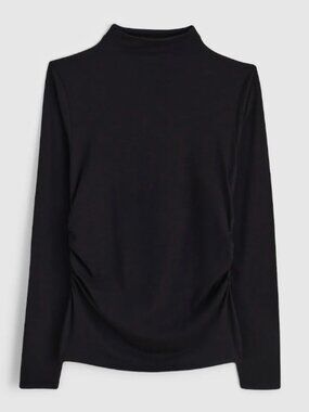 MADEWELL Ruched Mockneck Long-Sleeve Top Sz L - NWT!